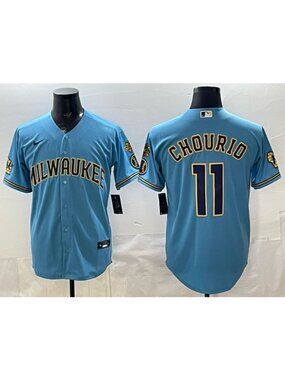 Jackson Chourio Blue Jersey Stitched